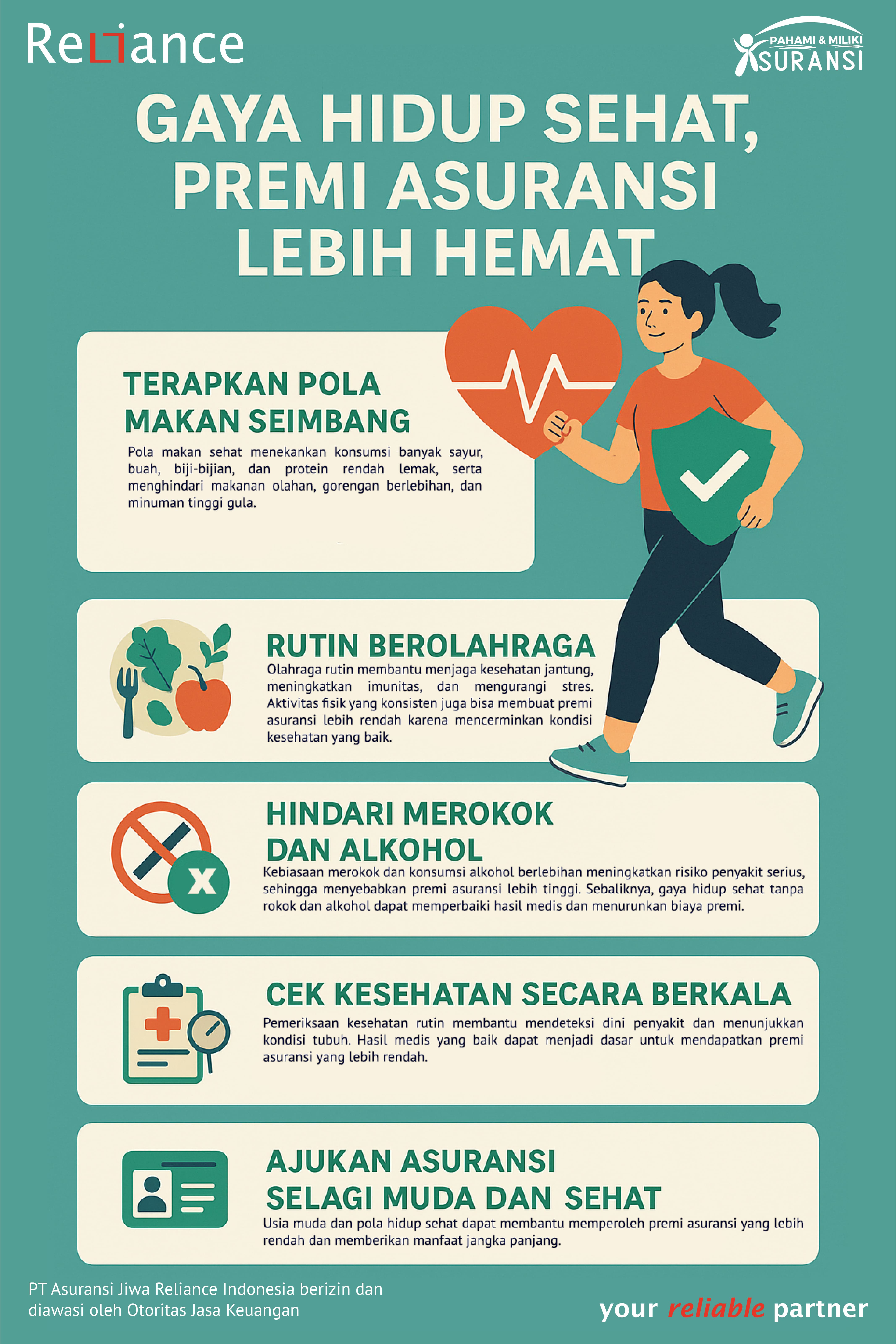 Gaya Hidup Sehat, Premi Asuransi Lebih Hemat