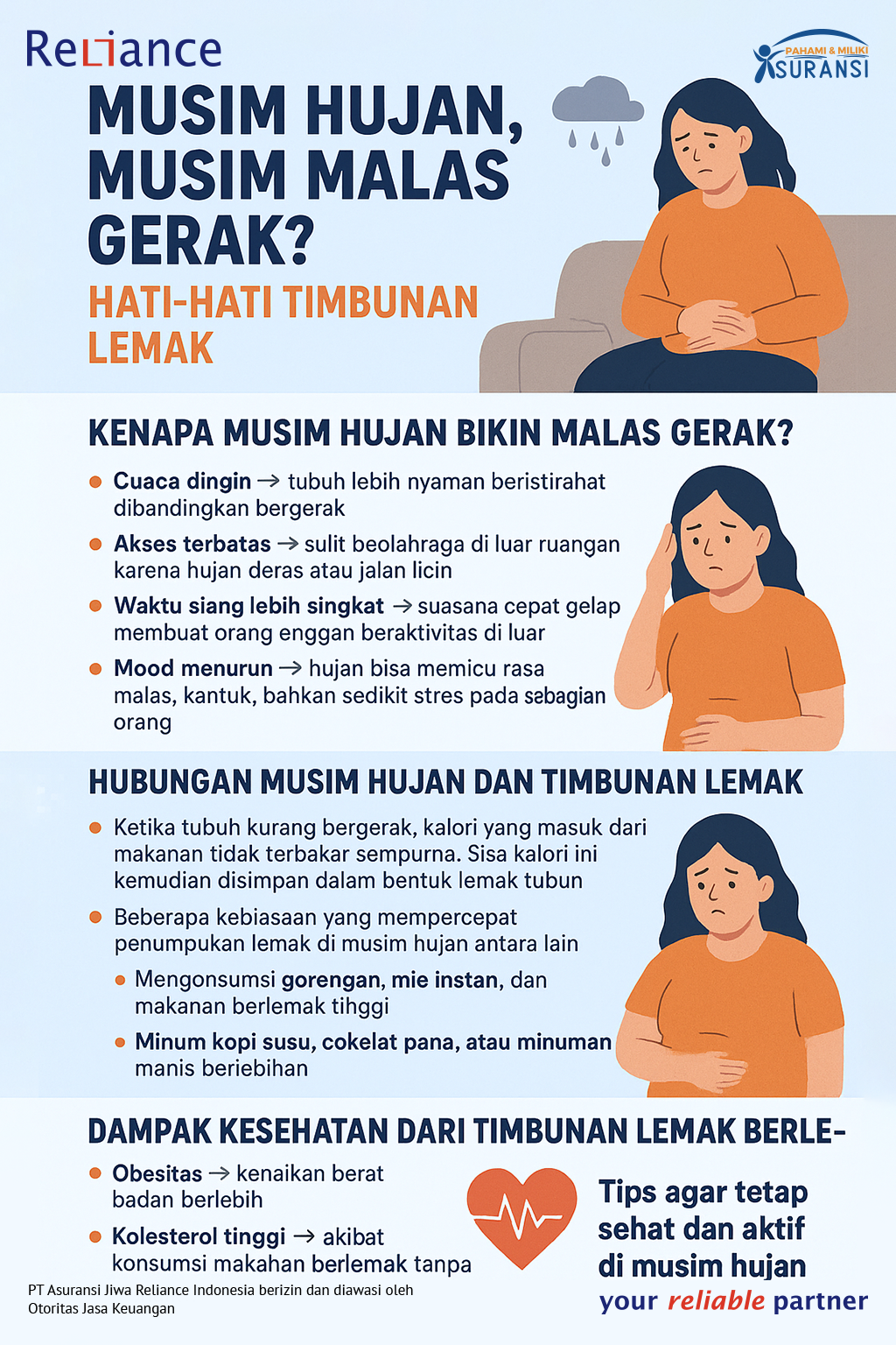 Musim Hujan, Musim Malas Gerak? Hati-Hati Timbunan Lemak